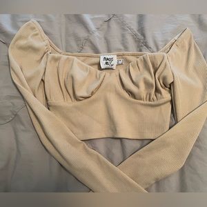 Tan Princess Polly Long Sleeve Top